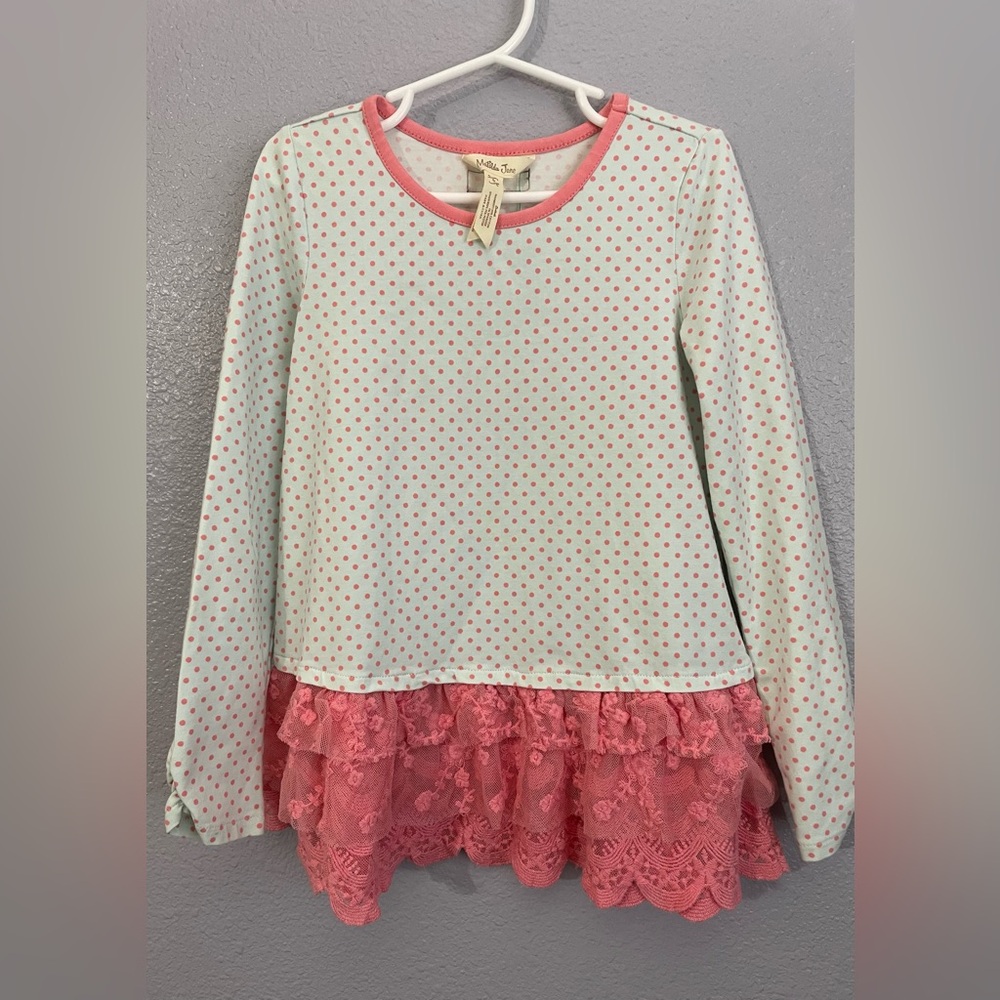 Matilda Jane Jump Rope Tunic Ruffle Top Size 6 - Picture 2 of 5